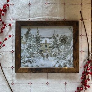 Vintage Farmhouse Christmas Holiday Decor Frame